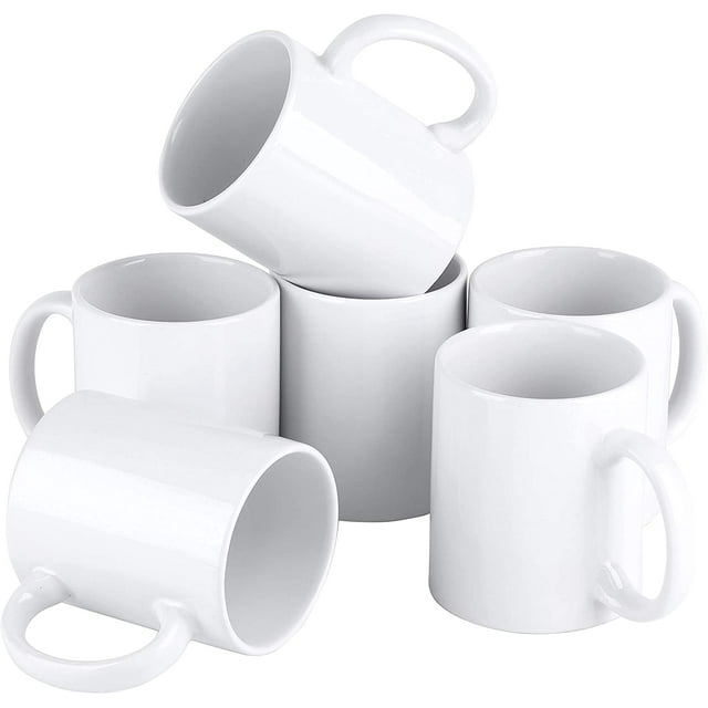 PreAsion 72 pcs 11 oz Blank Sublimation Ceramic Mugs Set Heating Transfer Press Sublimation Porcelain Mugs