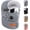 grey, variant on 5-in-1 Fleece Balaclava Face Mask with Goggles, Winter Neck Warmer Hat, Windproof Thermal Hood for Skiing and Snowboarding