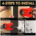 thumbnail image 5 of Kit de Instalación de Cerradura de Puerta, Plantilla para Cerradura de Puerta, Puertas de Madera, Kit de para una Fácil Instalación Cerradura, Color Rojo., 5 of 5