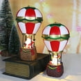 thumbnail image 2 of Adorno navideño de globo aerostático de Papá Noel con luz LED, decoraciones navideñas para el hogar, adornos navideños, Navidad 2024, 2 of 5
