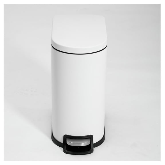 SSTC103-10L-W, Stainless Steel Kitchen Trash Can, 10L, White