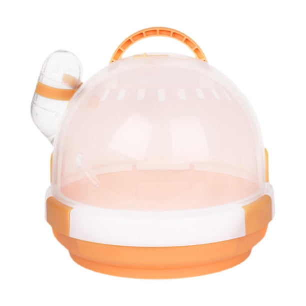 Jaula transportadora para hámster Jaula de viaje para hámster Jaula conveniente para mascotas para viajar naranja