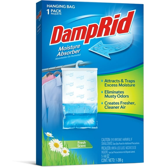 Mold & Mildew Protection | Damprid Hanging Bag Dehumidifier, 14oz, Fresh Scent