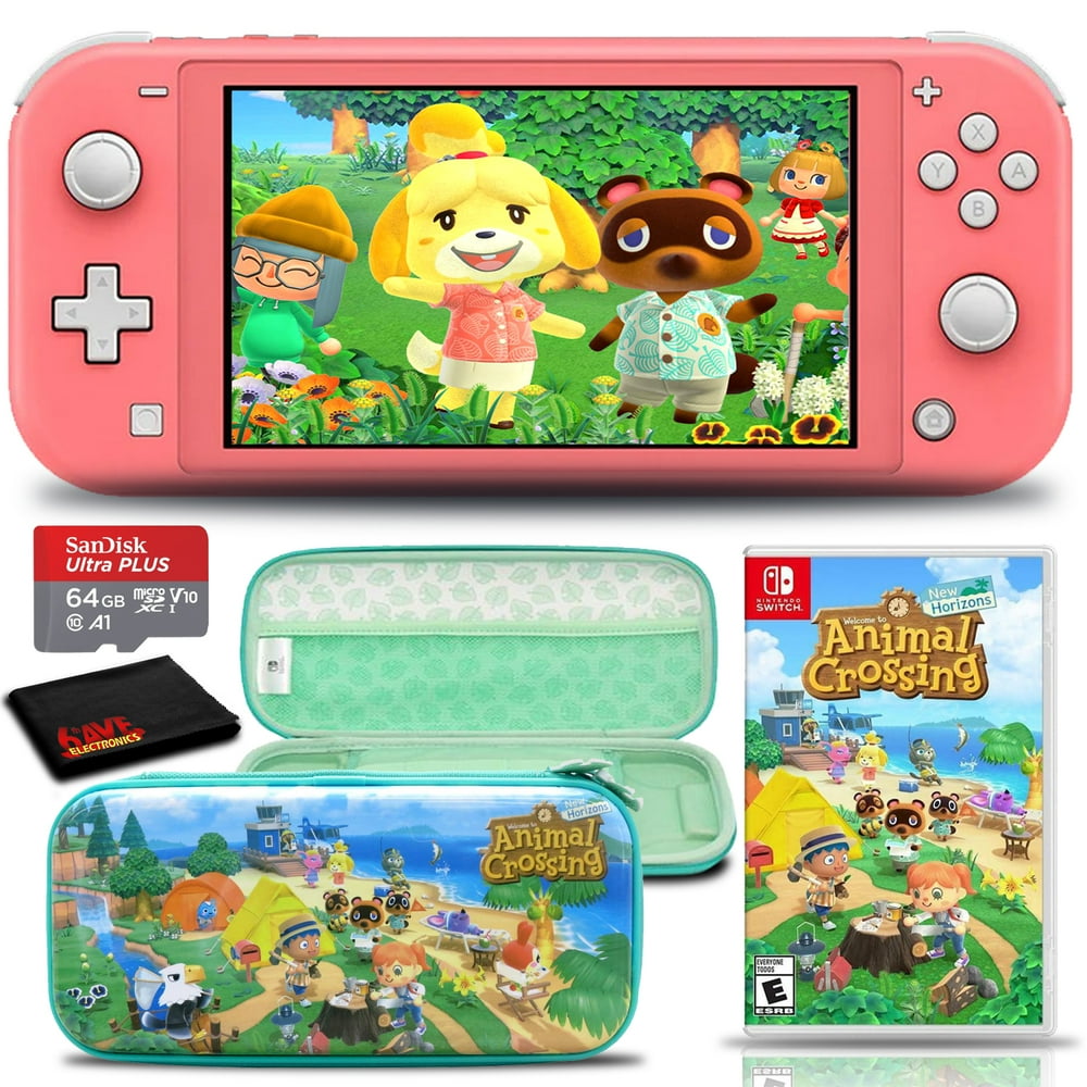Where to buy nintendo switch lite coral Nintendo Switch Lite (Coral) Bundle with Animal Crossing, Case, and
