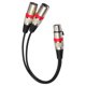 thumbnail image 4 of Cable divisor de micrófono balanceado de 1 XLR hembra a 2 XLR macho de alta resistencia en Y Rojo, 4 of 9