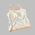 thumbnail image 3 of Built in Bra Tank Tops for Women - Lace V-Neck Camisole Shirt - Cute Floral Pattern Sleeveless Crop Tops, 3 of 5
