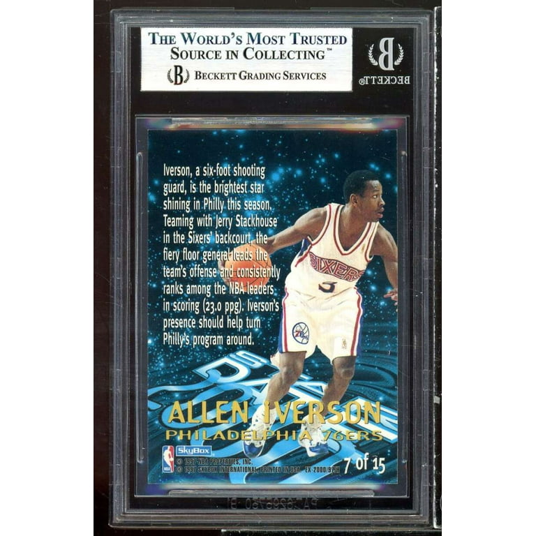 Allen Iverson Rookie Card 1996-97 E-X2000 Star Date 2000 BGS Allen Iverson Rookie Card 1996-97 E-X2000 Star Date 2000 BGS