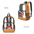 thumbnail image 2 of SEANATIVE Clear Backpack for Boys Girls Clear Backpacks Transparent Daypack with Adjustable Straps, See Through Book Bag Back to School Essentials, Cartoon Deer Polka Dots Orange, 2 of 7