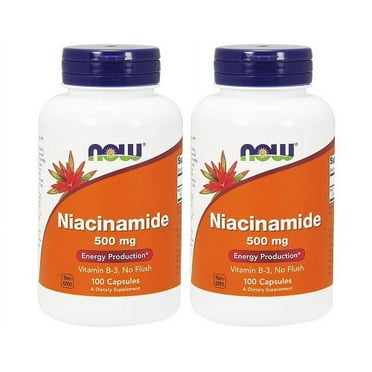 Now Foods - Niacinamide (Vitamin B3) 500 mg 100 Capsules (Pack of 2)