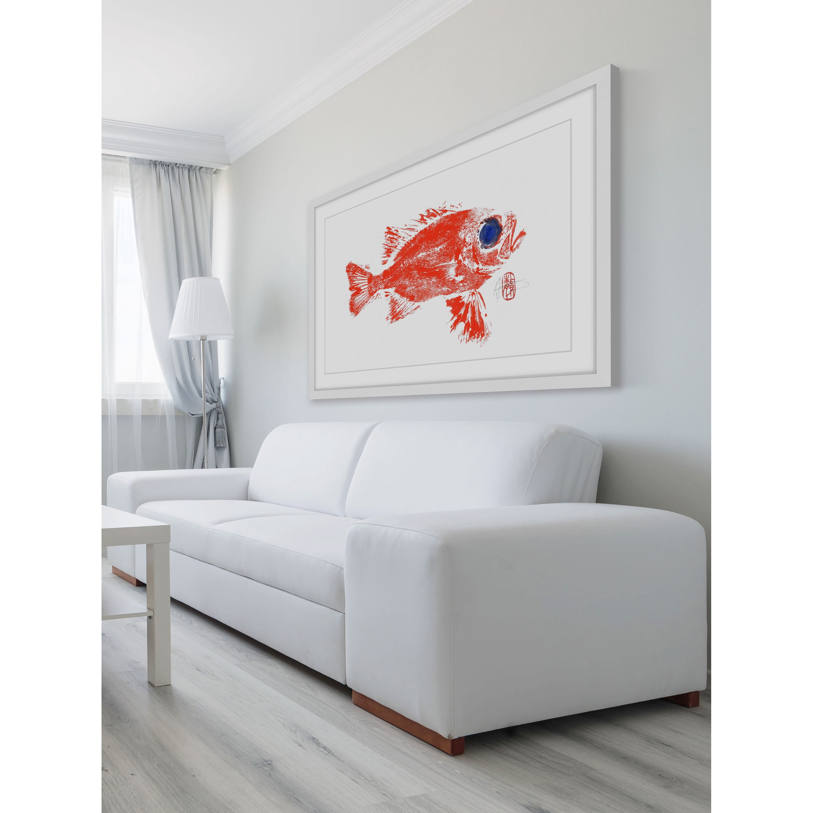"Squirrel Fish" Framed Painting Print