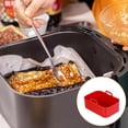 thumbnail image 3 of serony Air Fryer Baking Plate High Temperature Rectangle Non-Fading Liner Reusable Silicone Basket Kitchen Barbecue Cake Tool Red 1pc, 3 of 6