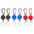 thumbnail image 1 of 6pcs Premium Retractable Key Buckles Portable Reel Clips Retractable Key Rings, 1 of 7