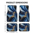 thumbnail image 2 of Sikiie Navy Blue Marble Car Foot Mat Set of 4 Pieces Basics Universal Fit Rubber Carpet Floor Mats For Car SUV Van & Truck, 26.8"L x 17.3"W (Front), 13"L x 17.3"W(Rear), 2 of 6