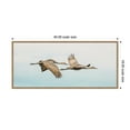 thumbnail image 5 of Kate and Laurel Framed Canvas Wall Art Print Cranes Flying Panel by Emiko and Mark Franzen F2 Images, 40 x 18 Sylvie Beaded Rustic Natural Frame, Modern Contemporary, Animal Art for Wall Decor, 5 of 8