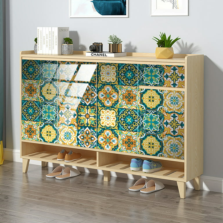 10 30 50 90pcs Spanish Moroccan Tile Sticker Wall Kitchen Bathroom  Waterproof Decal Stickers DIY Decor 