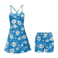 thumbnail image 5 of Yuyamidu Daisy Womens Tennis Dress, 2 Pieces Blue Golf Workout Dress with Shorts, Comfortable Women's Spaghetti Strap Activewear Dresses Size XL, 5 of 7