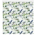 thumbnail image 3 of Ambesonne Floral Shower Curtain, Pea Blossom Design, 69"Wx70"L, Green White Blue, 3 of 5