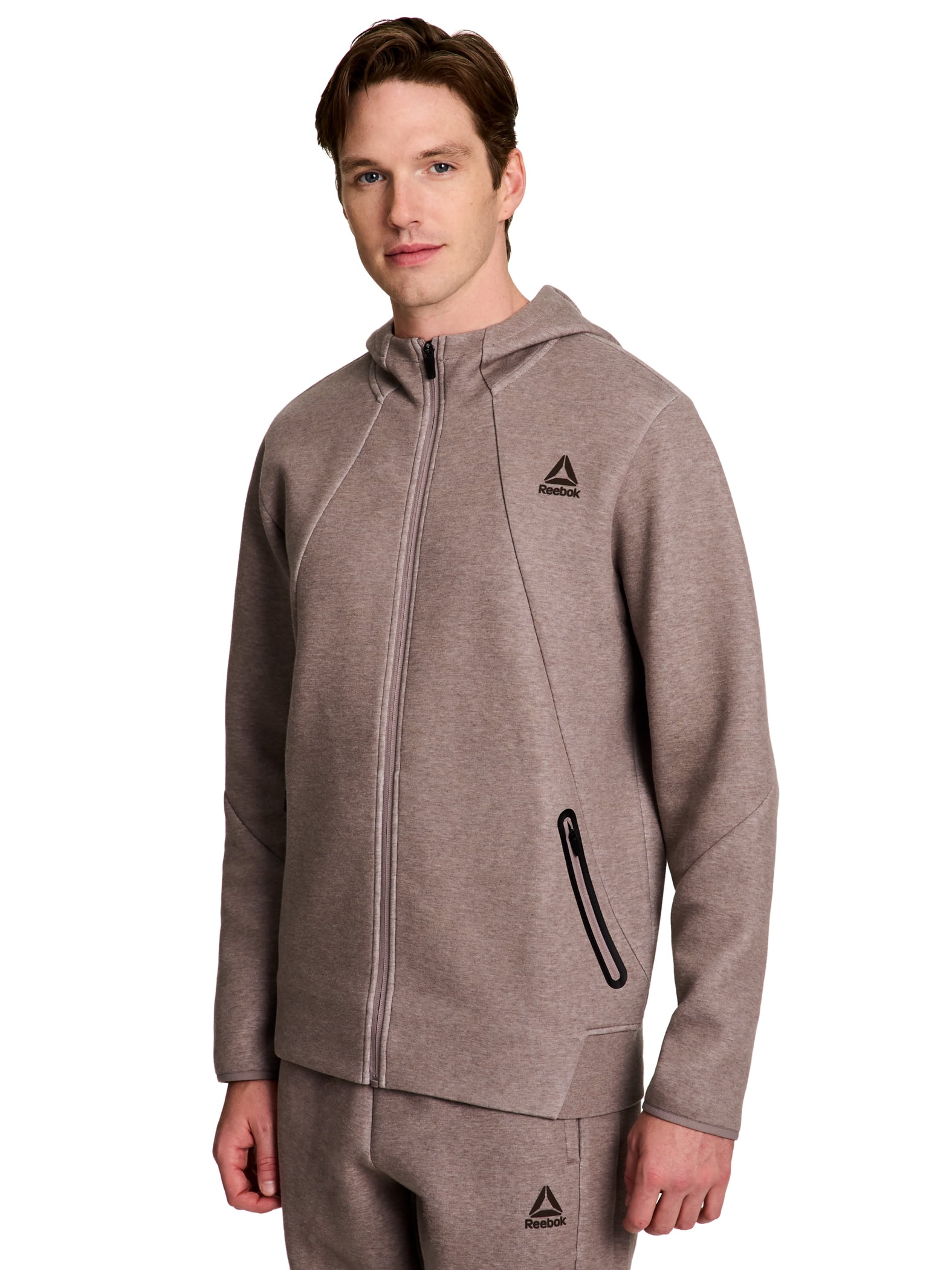 Reebok Men's and Big Men's Momentum Fleece Full Zip Hoodie, Sizes XS-5XL