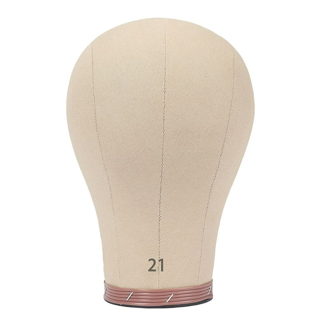 Tête de Perruque Tête Décorative Tête de Toile Tête de Liège Tête de Mannequin de Couture Tête de Perruque Tête de Perruque Bloc Tête Perruque Faisant 21 "(53.5cm)