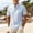 Light Blue, variant on Mens Knit Henley Pullover Shirts Short Sleeve Ribbed Textured Shirt Casual Vacation Beach Shirts White