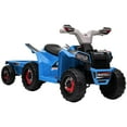 thumbnail image 2 of Aosom Kids ATV Quad Car with Back Trailer, 6V Kids Electric Car with Forward Backward Function for Toddlers Ages 18-36 Months, Blue, 2 of 9