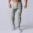 thumbnail image 3 of FRSASU Men's Tapered Gym Joggers, Lightweight Training Cuffed Sweatpants with Pocket and Drawstring, Slim Fit Athletic Running Pants Gray, 3 of 9
