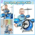 thumbnail image 4 of JBee Ctrl Kids Drum Set for Toddlers 1-3 Drum Set for Kids with Chair Musical Jazz Drum Toys for Boys Girls Aged 2 3 4 5 6 7 Drum Kit Instrument Christmas Birthday Gift, 4 of 8