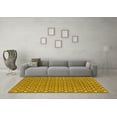 thumbnail image 3 of Ahgly Company Machine Washable Indoor Rectangle Oriental Yellow Industrial Area Rugs, 2' x 5', 3 of 4