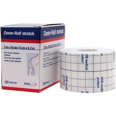 Cover-Roll Stretch Polyester Dressing Retention Tape with Liner White NonSterile 2" x 10 Yd 1 Ct