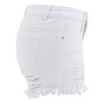 thumbnail image 7 of vigerkar Women's Frayed Denim Shorts Sexy Mini Hot Pants Cut Off Ripped Hole Booty Shorts Jeans Clubwear (White, XXL), 7 of 7