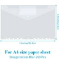 thumbnail image 2 of Set of 12 Transparent Document Folders,Plastic Binder Pocket with Snap Button and Lable,11 Holes Poly Filing Envelopes,A4 Size Expandable File Pouch,Home Work Office Organizer,Clear, 2 of 7