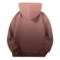 thumbnail image 3 of Children's Oversized Hoodies Gradient Printed Long Sleeve Tween Casual Active Hooded with Pockets Pullover Tops Oversized Fuzzy Hoodies Brown 11Y, 3 of 5