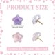 thumbnail image 2 of 30 chinchetas de estrella, 2 colores: rosa y morado. Chinchetas decorativas de resina con forma de pentagrama., 2 of 5