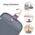 thumbnail image 5 of Large Hanging Travel Toiletry Bag Dopp Kit with Hook Cosmetic Makeup Organizer with Brush Holder Water-Resistant Bathroom for Women Men, Purple, 5 of 8