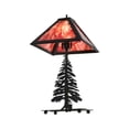 thumbnail image 4 of Meyda Tiffany 175751 Leaf Edge Tall Pines 22" Tall Buffet Table Lamp - Bronze, 4 of 5
