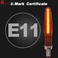 thumbnail image 3 of Universal 12V Amber LED Motorcycle Turn Signal Lights Kit, IP68 Waterproof Rear Blinker Accessories, 4-Pack Flasher Indicators for Bikes, 3 of 5