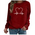 thumbnail image 2 of Kayannuo Womens Tops Long Sleeve Fall Clearance Women's Round Neck Print Long-sleeved Sweatshirt Casual Blouse Pullover Tops, 2 of 4