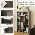 thumbnail image 5 of Topbuy 35.5” Geometric Bookshelf Open-back Bookcase w/ 7 Cubes Free-standing Storage Shelf Unit w/ Anti-Toppling Devices Gray, 5 of 9
