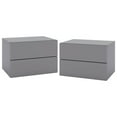 thumbnail image 1 of Costway 2 PCS Floating Nightstand with Drawer Storage Modern Floating Bedroom Shelf Gray, 1 of 8