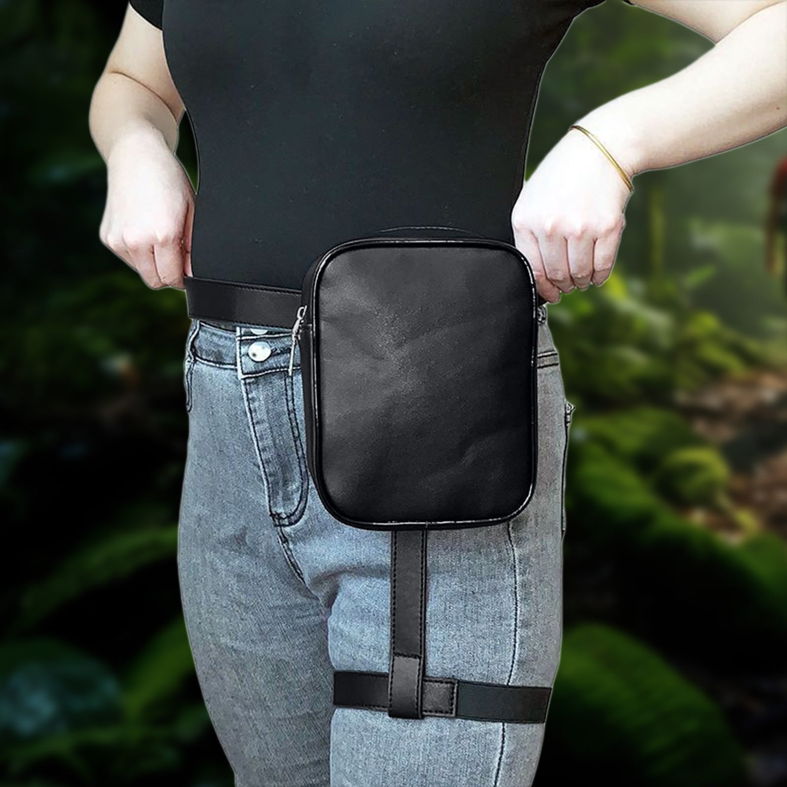 TaTaai 2Pcs Motorcycle Leg Bag, Drop Leg Bag, Hiking Multi-Pocket Waist Fanny Pack, Thigh Pouch Outdoor Motorcycle Riding Hiking Waist Fanny Pack Travel Bags