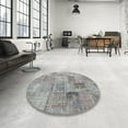 thumbnail image 4 of Ahgly Company Machine Washable Indoor Rectangle Traditional Silver Gray Area Rugs, 8' x 12', 4 of 7