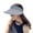 Blue, variant on LINASHI Women Sun Hat Empty Top Adjustable Contrast Color Sun Visors Outdoor Sport Sun Visors Hats with Long Brim