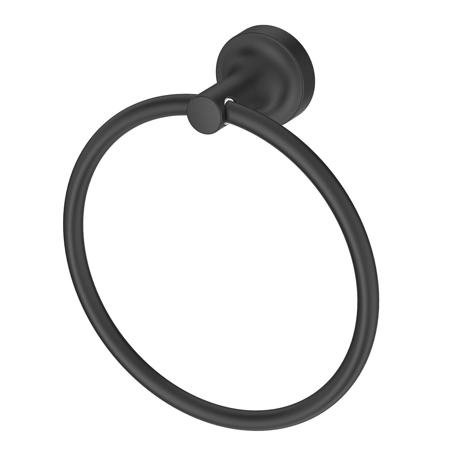 Better Homes & Gardens Clean Modern Wall Mount Towel Ring, Matte Black