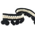 thumbnail image 3 of EIMELI 5 Yards Ribbon Pompom Lace Band Edge Crafts Gray, 3 of 6