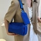 thumbnail image 3 of Nueva bolsa de lona de gran capacidad con forma de almohada, bolsa de ocio para tostadas, pequeña y sencilla, bolso de hombro de moda occidental, azul, 3 of 5
