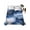 Blue Gold, variant on Marble Blue Flat Sheets Only Queen Size, Soft Breathable Bed Top Sheets for Mattress, Modern Gradient Gold Waves Nature Cracked Luxury Bedding Flat Sheets for Home Hotel Bedroom Bed Protection