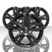 Set of 4 17" 5 Spoke Wheel Skins for 2010-2017 Chevy Equinox LS - Gloss Black