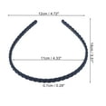 thumbnail image 3 of Unique Bargains 1 Pc Classic Elegant Frosted Twist Hairband for Women for Girls 5.51"x4.72" Navy Blue, 3 of 4