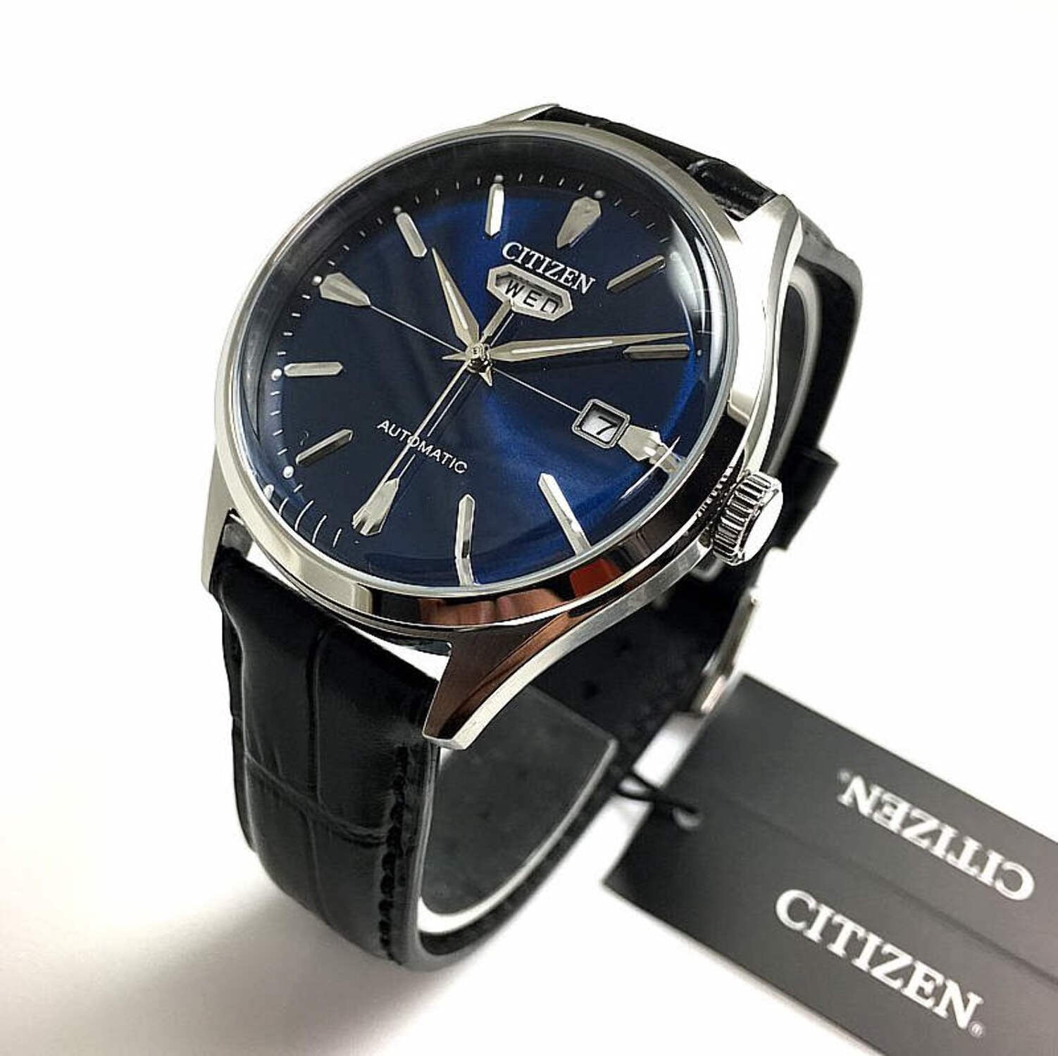 Men's Citizen Automatic Day Date Blue Dial Watch NH8390-20L