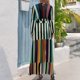 thumbnail image 2 of Patrón escandinavo étnico - Vestido largo vertical Vestidos de manga larga Vestidos de verano para mujer 2024 Ropa femenina, 2 of 4
